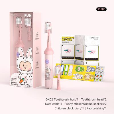 China Baby Sonic Electric Toothbrush,GX02 Sonic Waterproof Electric Toothbrush，2 Min Smart Timer  Children Electric Toothbrush for sale