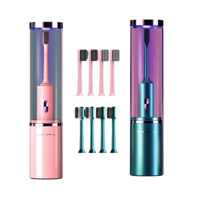 중국 Waterproof IPX7 DuPont Brush Heads Smart Electric Toothbrush With UV Sterilizing 판매용