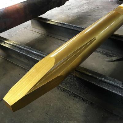 China Excavator 100mm Mining Working Excavator Breaker Rock Stone Crushing Hydraulic Demolition Drill Rod Hammer Chisel for sale