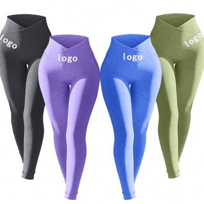 China HighWaist Yoga New Arrivals 2022 Women Breathable Gym Leggings V Seamless Type Pants Gray Sexy Yoga Leggings BK774 for sale