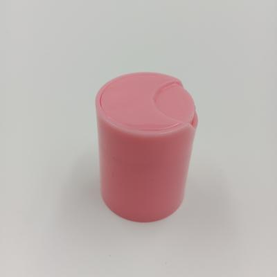 China Ribbed Closure Style Press Aluminum Top Bottle Plastic Sliver Disc Cap For Cosmetic for sale