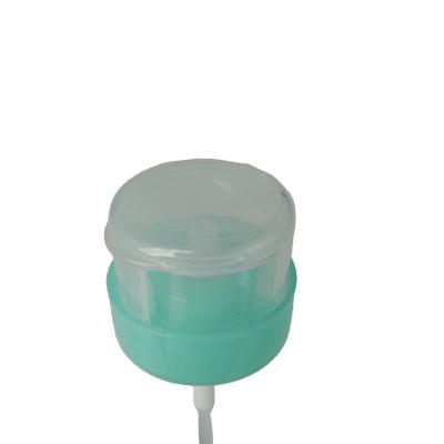 China Convenient Green PP Plastic Screw Nail Cleaning Pump For Hand Wash Gel Shampoo Bottle for sale