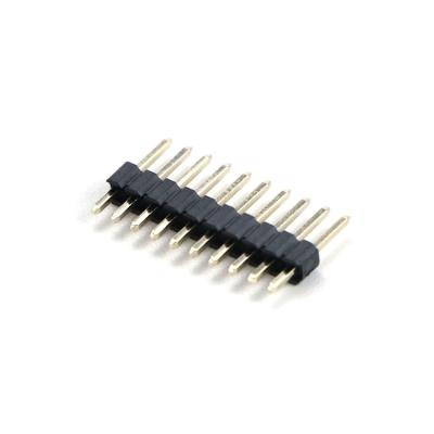 China Custom PCB 1.5mm 10 Pin Header H2.0 Single Row DIP Straight Header Connector for sale