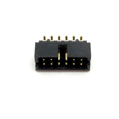 China MM 12 Pin Right Pitch Angle PCB 2.54 Type R/A Header Box Gold Connector Flash for sale