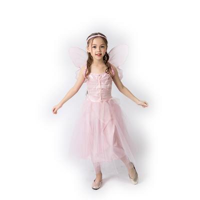 China New Design Halloween Carnival Fancy Child Pink Butterfly Child Fairy Breathable Halloween Party Costume for sale