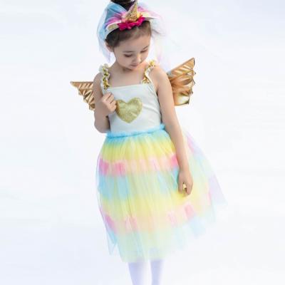 China Unicorn Rainbow Widely Used Superior Quality Summer Unicorn Dress For Kids for sale