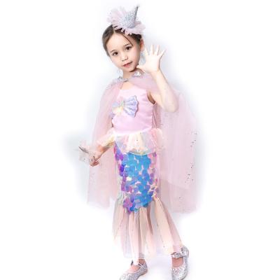 China Breathable Little Princess Mermaid Dress Gilr Costume For Kids for sale