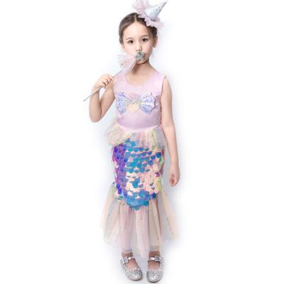 China Breathable Princess Girls Little Mermaid Ariel Carnival Performance Party Cosplay Dress for sale