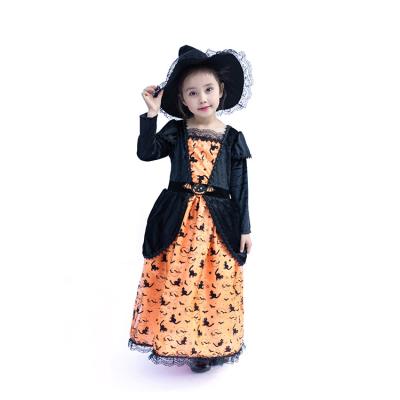 China Factory Direct Sales Golden Child Witch Orange Witch Costume Breathable Princess Costume Carnival Performance for sale