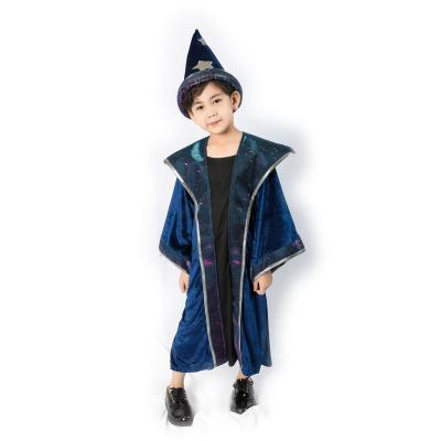 China Fantasy Cosplay Star Moon Long Dress Child Magician Witch Costume for sale