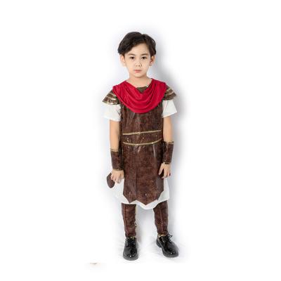 China Breathable Boys Ancient Roman Gladiator Fancy Dress Party Halloween Costume for sale