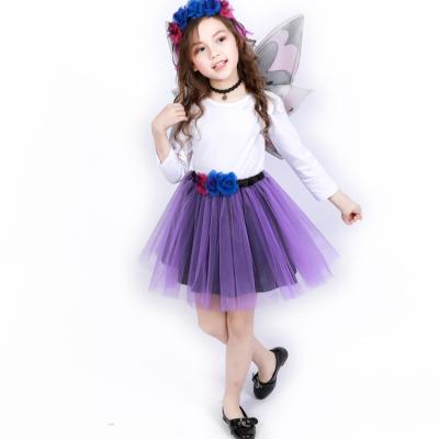 China Blue& Wholesale High Quality Purple Fairy Set Blue And Purple Fairy Kids Party Wear Dresses for sale