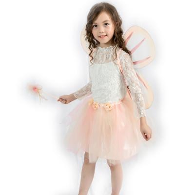 China Fancy flower fairy tutu set professional manufacture cheap fancy flower fairy tutu set for little girls for sale