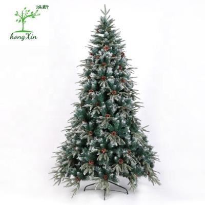 China Home Decoration Festival 7.5 ft Tall PVC&PE High Quality Frosted Artificial Christmas Tree For Exit Door Decor for sale