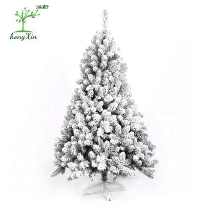 China Wholesale Home Festival Decoration 8ft Artificial Snow Simulation White Flocking Christmas Tree Flocado Arbol De Navidad 240cm for sale