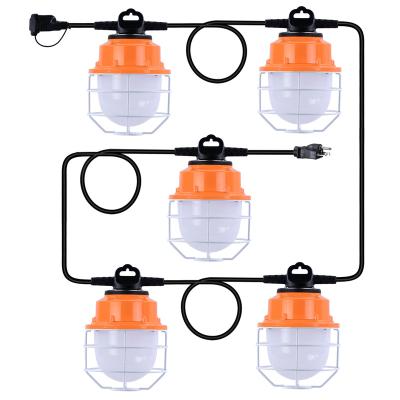 China Durable US Tie SJTW Construction Temporary LED Work String Lights Portable Light for sale