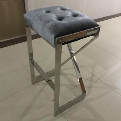 China Gold Bling Visionary Bling Luxury Bar Stool Contemporary Counter Stainless Steel Chair for sale