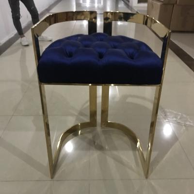 China Gold Bling Visionary Bling Luxury Bar Stool Contemporary Counter Stainless Steel Chair for sale