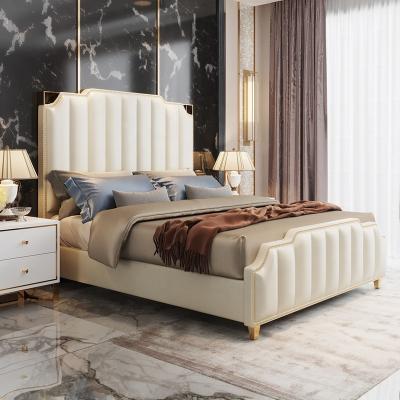 China Bling Gold Visionary Luxury Contemporary Gold Bling Modern Leather Bed for sale