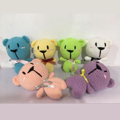 China Baby Gifts Wholesale Cute Baby Gift Crochet Amigurumi Plush Teddy Bear 100% Handmade Knitted Toys for sale