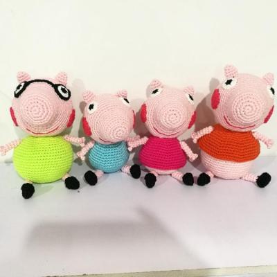 China Wholesale Custom Handmade Gifts 100% Cute Soft Toy Crochet Armigurumi Baby Soft Toy Little Pig for sale