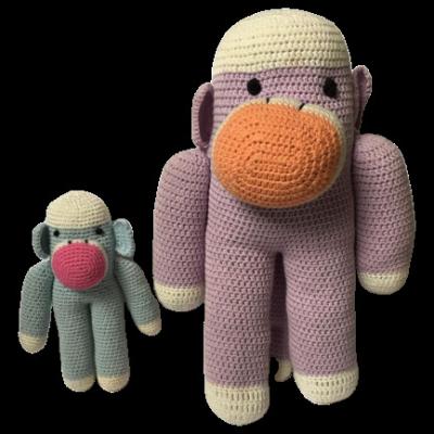 China Baby Gifts Factory Direct Wholesale Cute Baby Gift Soft Stuff Toys Hand Crochet Amigurumi Monkey for sale