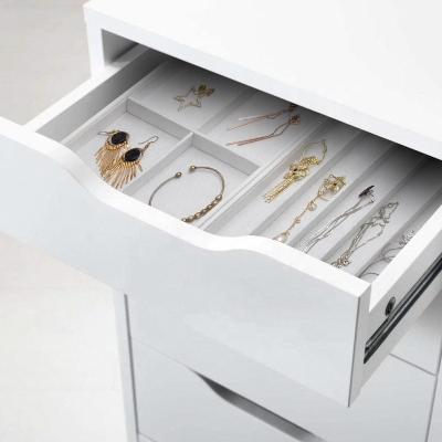 China Stackable White Plain Leather JEWELRY Jewelry Storage Display Tray For Drawer for sale