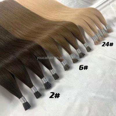 China European and American style 100% Natural Human Hair  i tip hair extensions human hair body wave i tip remy extensions for sale