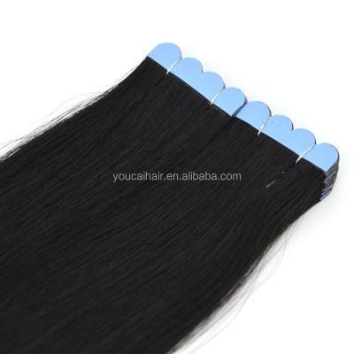 China European and American style Wholesale 100% Natural  tape hair extensions human hair tape in hair extensions raw indian for sale