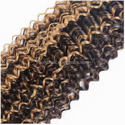 China European and American style Super double hair bunches Original cutin alignment hair bunches Deep curl Myanmar original hair for sale