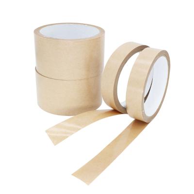 China Logo Printed Custom Shipping Color Heat Resistant Reinforced Kraft Paper Package Adhesive Tape 74mm for sale