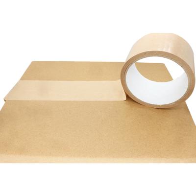 China Heat Resistant China Printing White Custom Logo Paper Washi Wrapping Tape Biodegradable And Environmental Self Brown Wrapping With Logo for sale