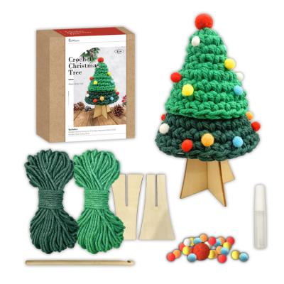 China Macrame Art Desktop Decoration Macrame Woven Kit Adult Christmas Tree DIY Macrame Rope Craft DIY Kits For Beginners for sale