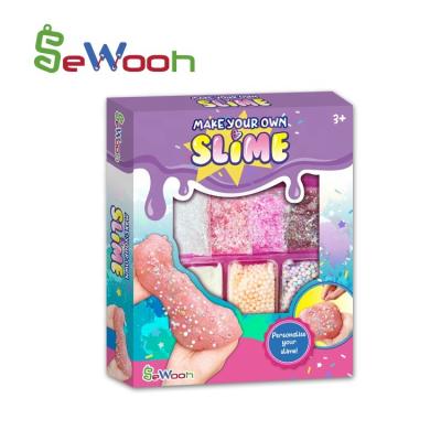 China DIY Play SeWooh Mud Making Kit With Mud Powder Glitter Confetti Best Play Gifts For Boys Girls for sale