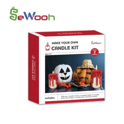 China Hallow Party Adult DIY Halloween Soy Wax Bleed Candles Making Kit for sale