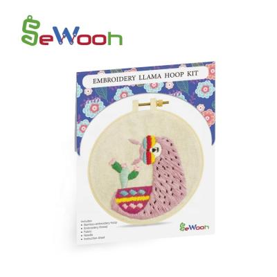 China For Kids and Adults Embroidery Kits with Patterns and Kids Beginner Cross Stitch Kits DIY Instructions Including Embroidery Hoops for sale