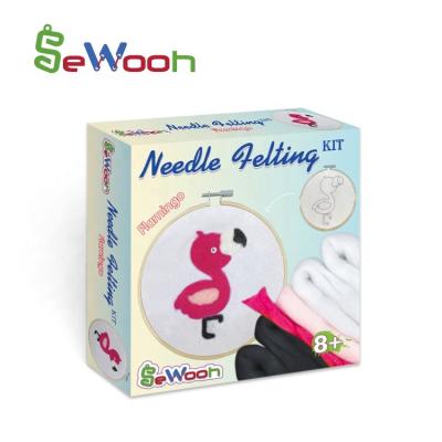 China Europe Adult Flamingbo Needle Felting Kit DIY Craft For Girls for sale