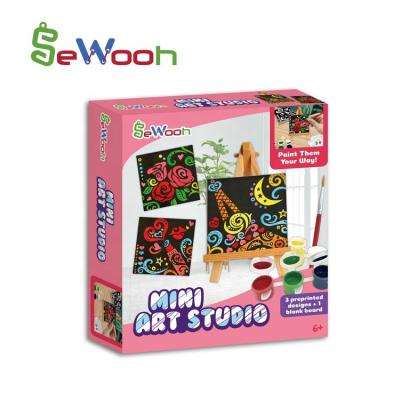 China SeWooh FIY Mini Painting Kit Art Studio Kids Printed Canvas Painting Board for Education Toy for sale