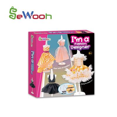 China Kids Sewing Arts Fashion Design With Fabric Forms Fashion Design Complete Sewing Kits For Kids for sale