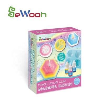 China Multicolor Candle Diy DIY Soy Wax Candle Making Kit Arts And Crafts Set For Kids for sale