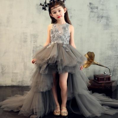 China New Anti-Static Puffy Flower Girl Dress Party Birthday Wedding Princess Toddler Babies Clothes Kids Children Girl Dresses+3 To 13years for sale