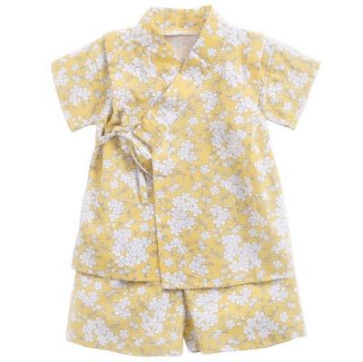 China Wholesale Antibacterial Newborn Baby Clothes Sets Cotton Baby Shorts Pants Floral Kimono Girl Boys Clothing Sets ropa de bebe for sale