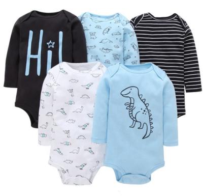 China Wholesale 5pcs/set Infant Newborn Baby Romper Jumpsuit Clothes Antibacterial Newborn Baby Boy Clothing Sets for sale