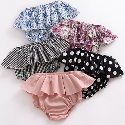 China New Fashion Summer Anti-Static Newborn Baby Flower Bloomers Baby Girls Ruffle Short Pants And Trousers Loose Pants for sale