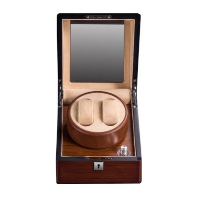 China Recycled Materials New Design Double Wooden Watch Winder Box For Mechanical Watch for sale