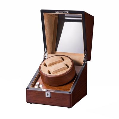 China Recycled Materials Custom Watch Winder Box Double Watch Winder Wooden Case for sale