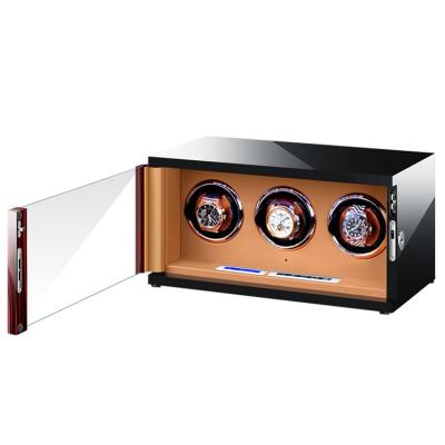 China Recycled Materials Like Custom Wooden Triple Watch Winder Box Watch Winder Case for sale