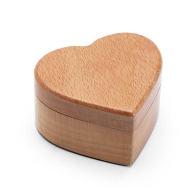 China Recycled Materials Heart Shape Customized Wooden Jewelry Box Packaging Box for sale