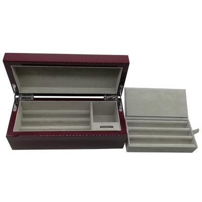 China Luxury Rectangle Reused Pen Box With Custom Logo Wooden Materials for sale