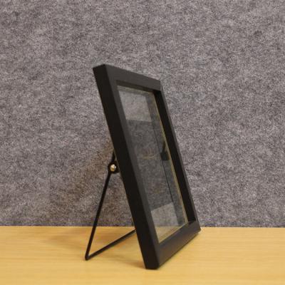 China Environmental friendly warm simple creative black rectangle or square 20*20cm good quality solid wood foam photo frame for sale